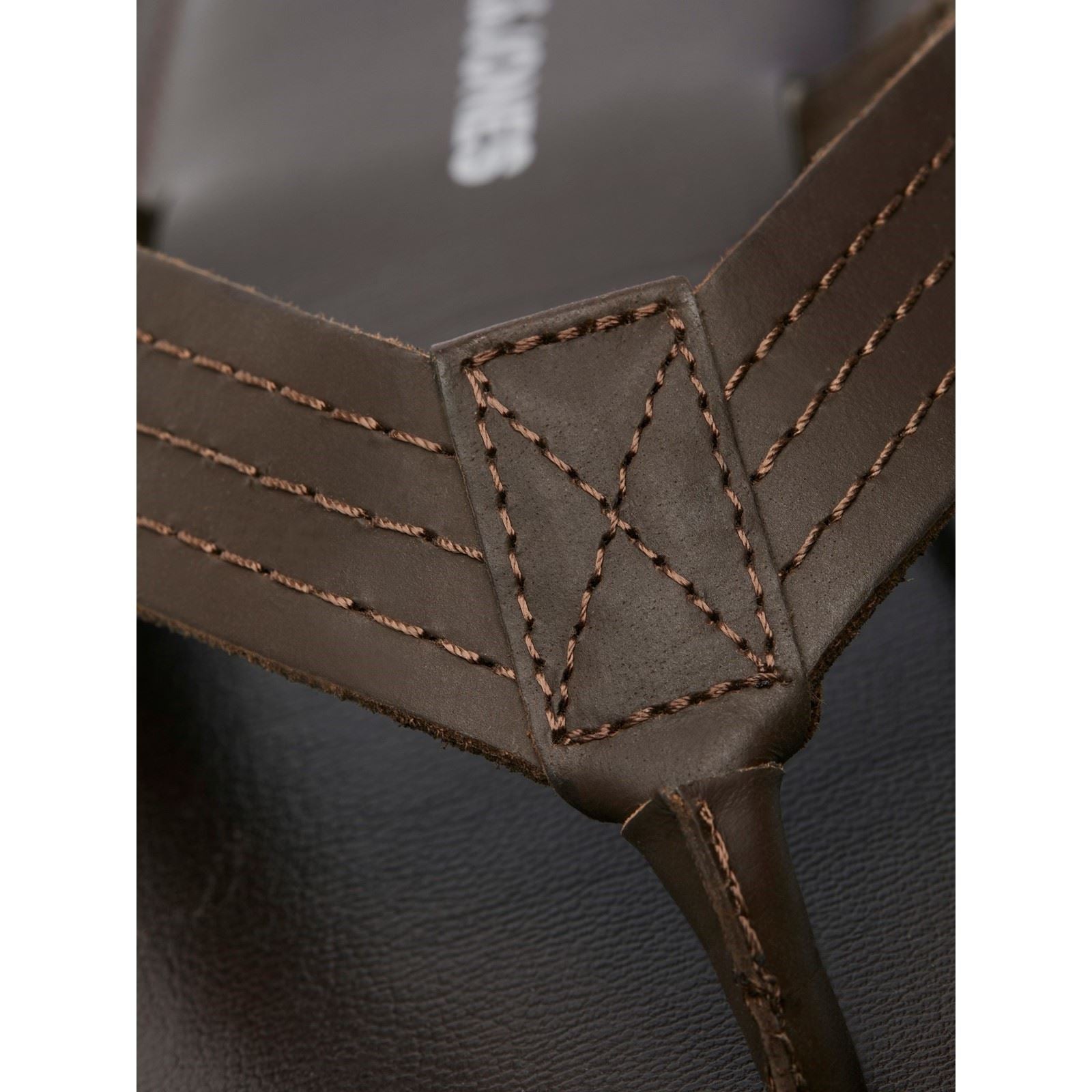 Jack & Jones Washton Tongs En Cuir Marron Pour Homme