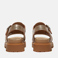 Timberland Clairemont Way Fisherman Sandales En Cuir Doré Pour Femme