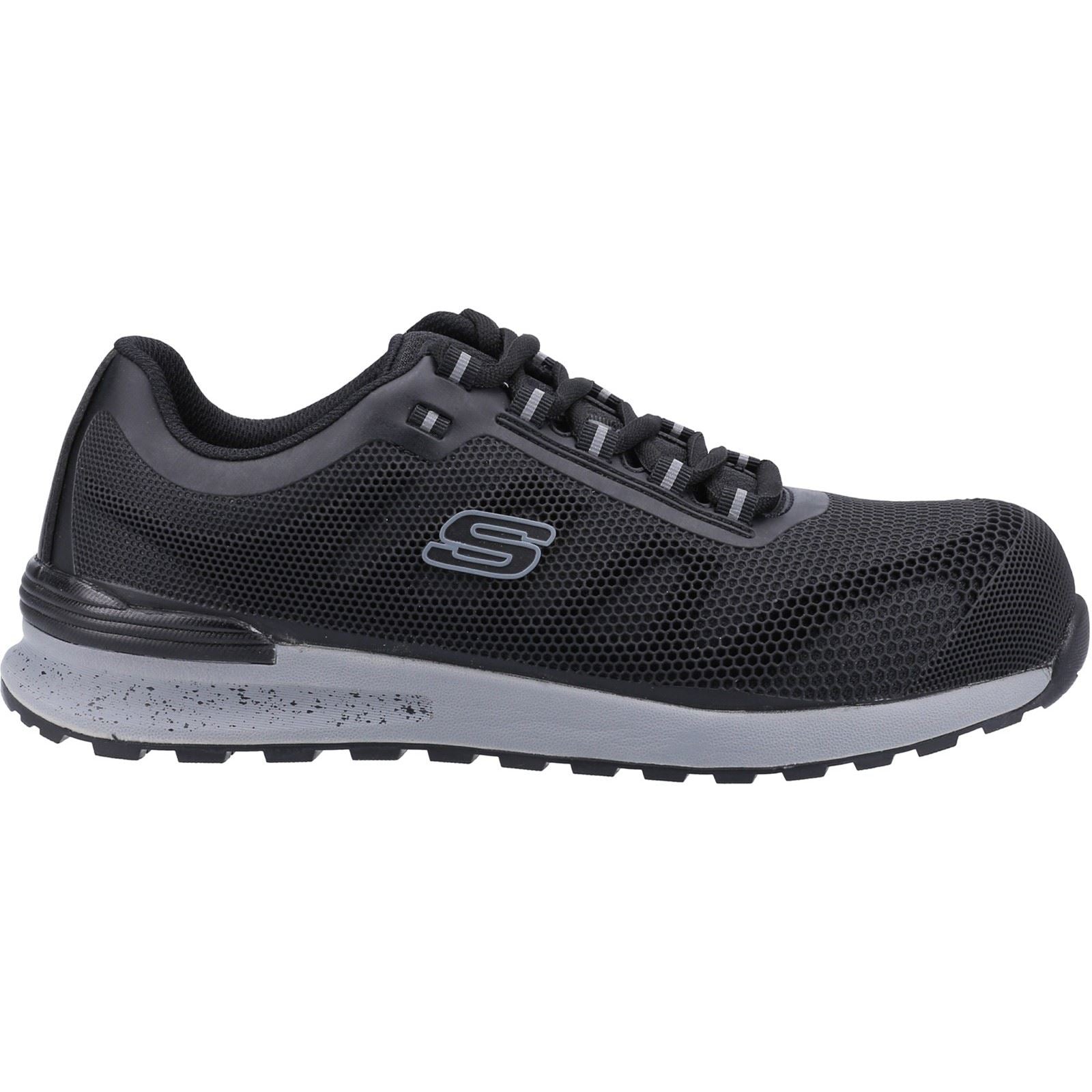 Skechers Workwear Bulklin Bragoo Baskets De Sécurité Noires Pour Hommes En Textile