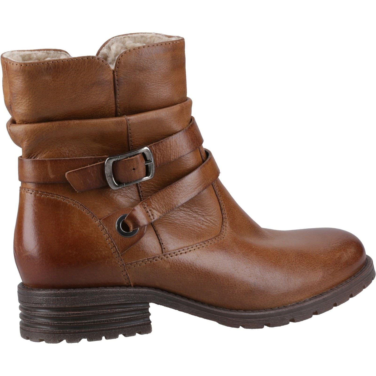 Hush Puppies Piper Bottes En Cuir Pour Femmes Couleur Tan