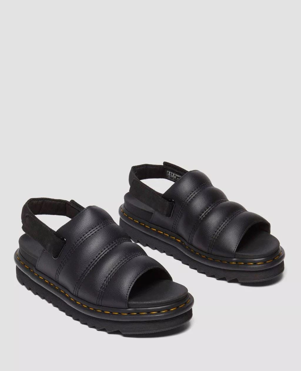Dr. Martens Kole Sandales Noires En Cuir