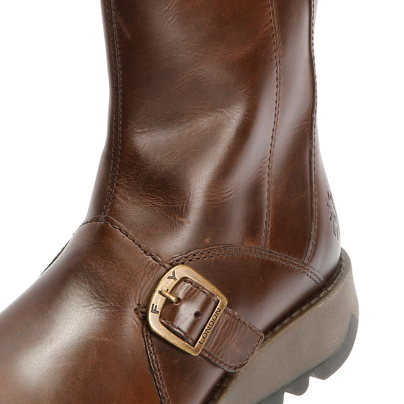 Fly London MES 2 Rug Bottes En Cuir Pour Femmes Marron