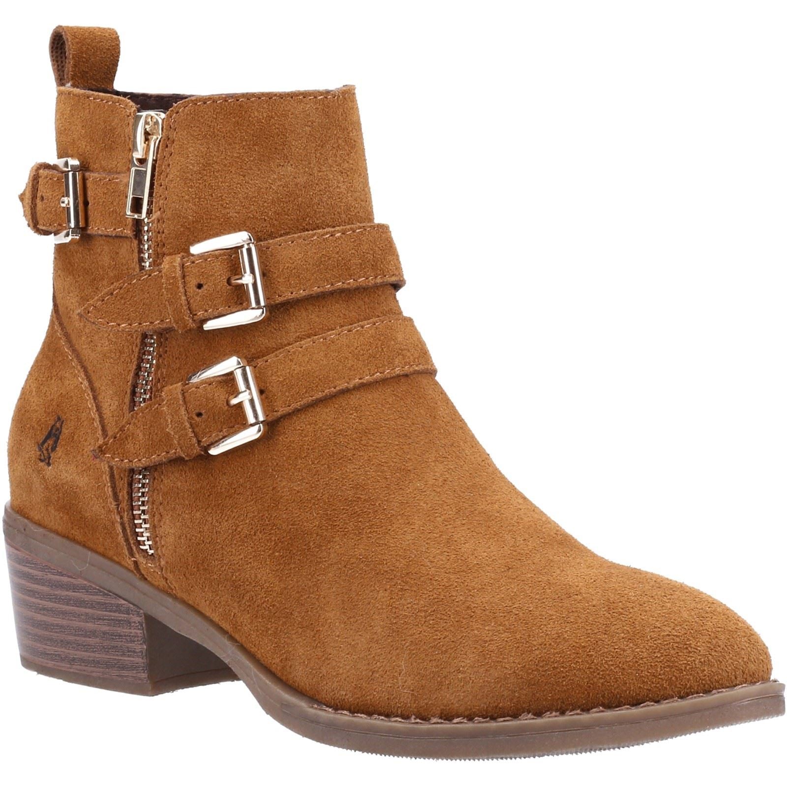 Hush Puppies Jenna Bottes En Cuir Pour Femmes Couleur Tan