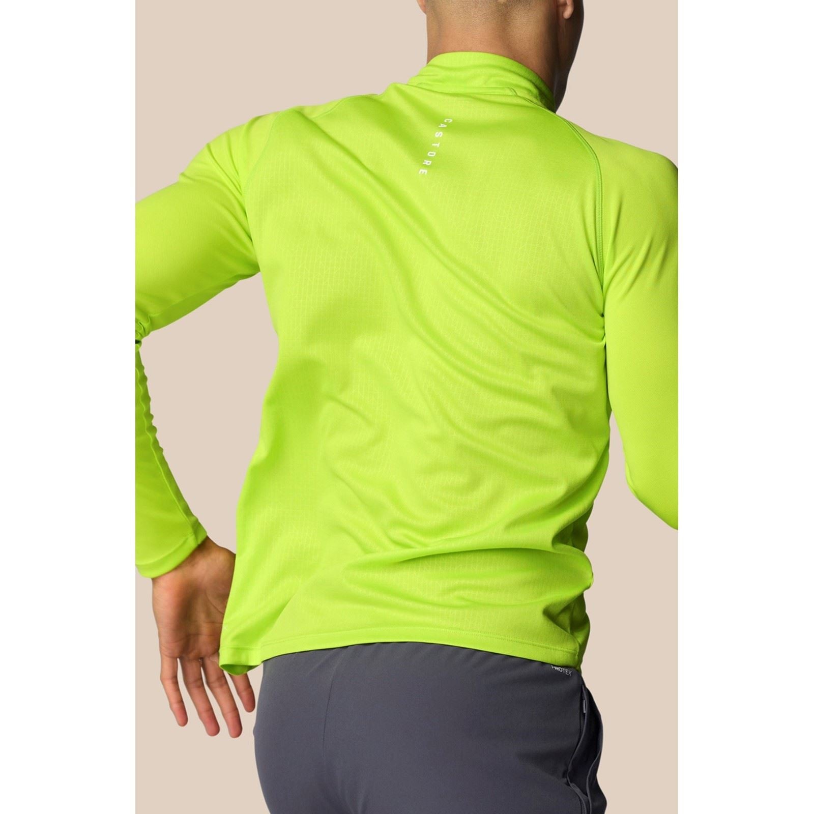 Castore Adapt 1/4 Zip Top T-Shirts De Sport Actifs Pour Hommes En Polyester Vert