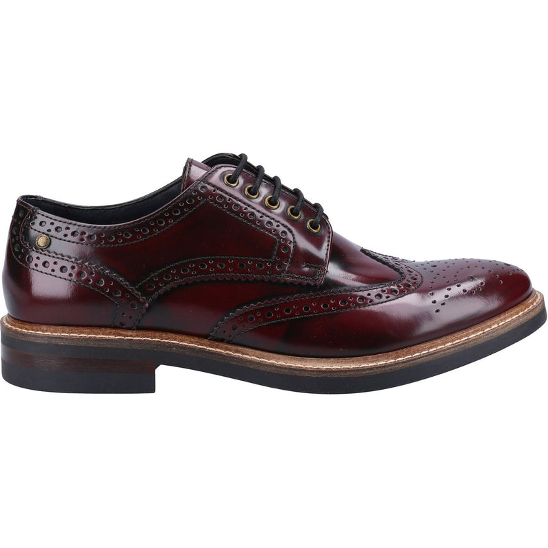 Base London Woburn Chaussures Richelieu Bordeaux Pour Hommes En Cuir