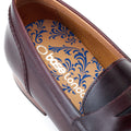 Base London Bruno Chaussures De Ville Bordeaux Pour Hommes En Cuir