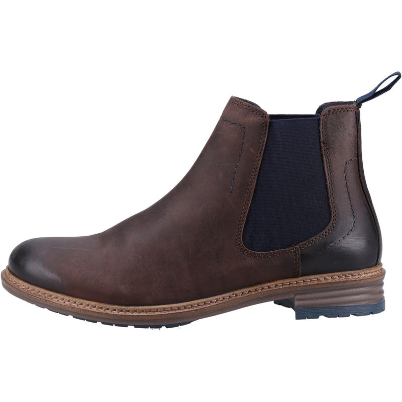 Hush Puppies Justin Chelsea Bottes En Cuir Marron Pour Hommes