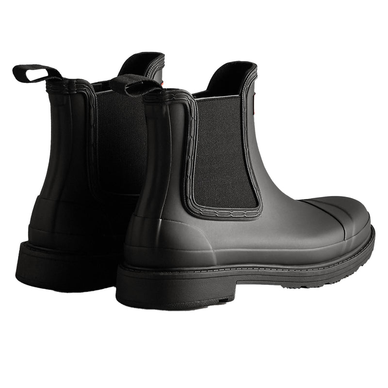 Hunter Commando Bottes En Caoutchouc Pour Femmes, Noires