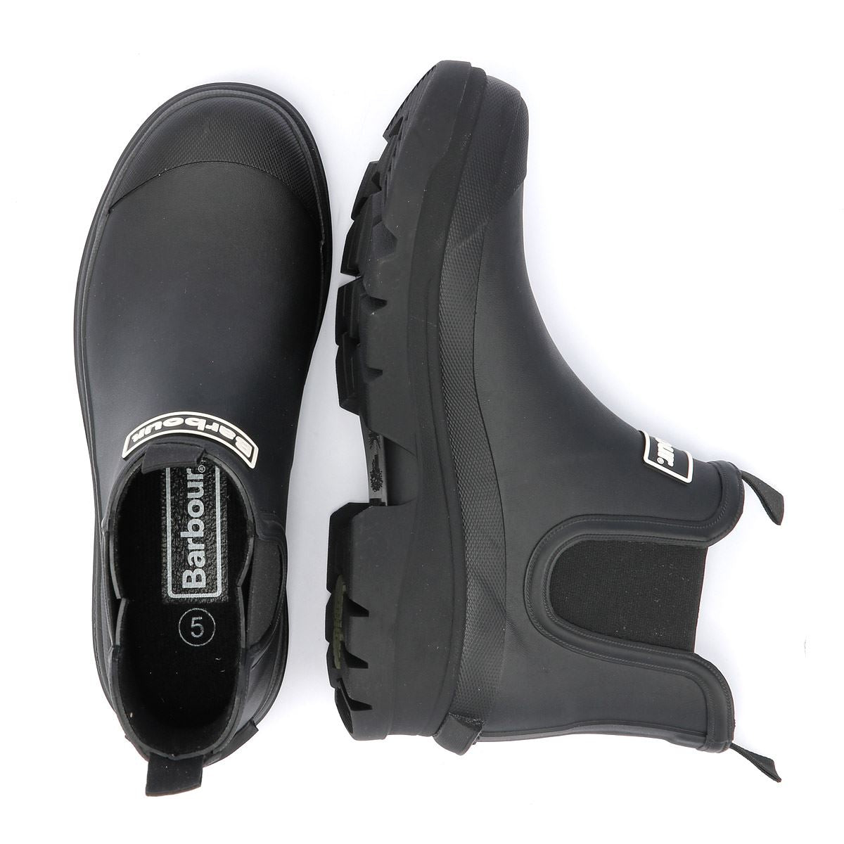 Barbour Nimbus Bottes En Caoutchouc Noires Pour Femmes