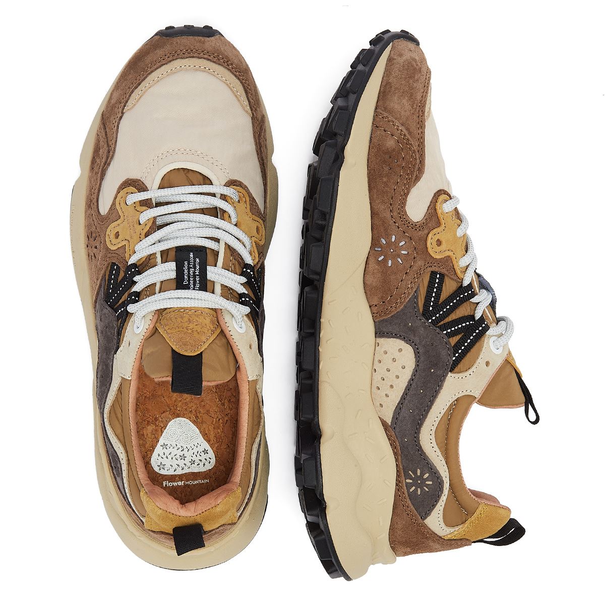 Flower Mountain Yamano 3 Baskets Homme En Daim/Nylon Marron