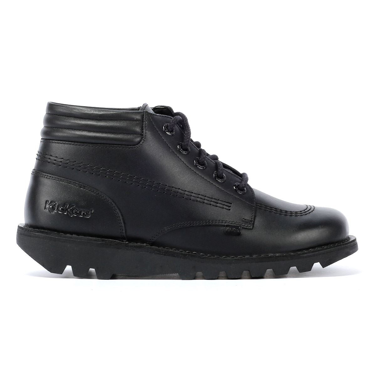 Kickers Kick Hi Padded Bottes En Cuir Noir Pour Hommes