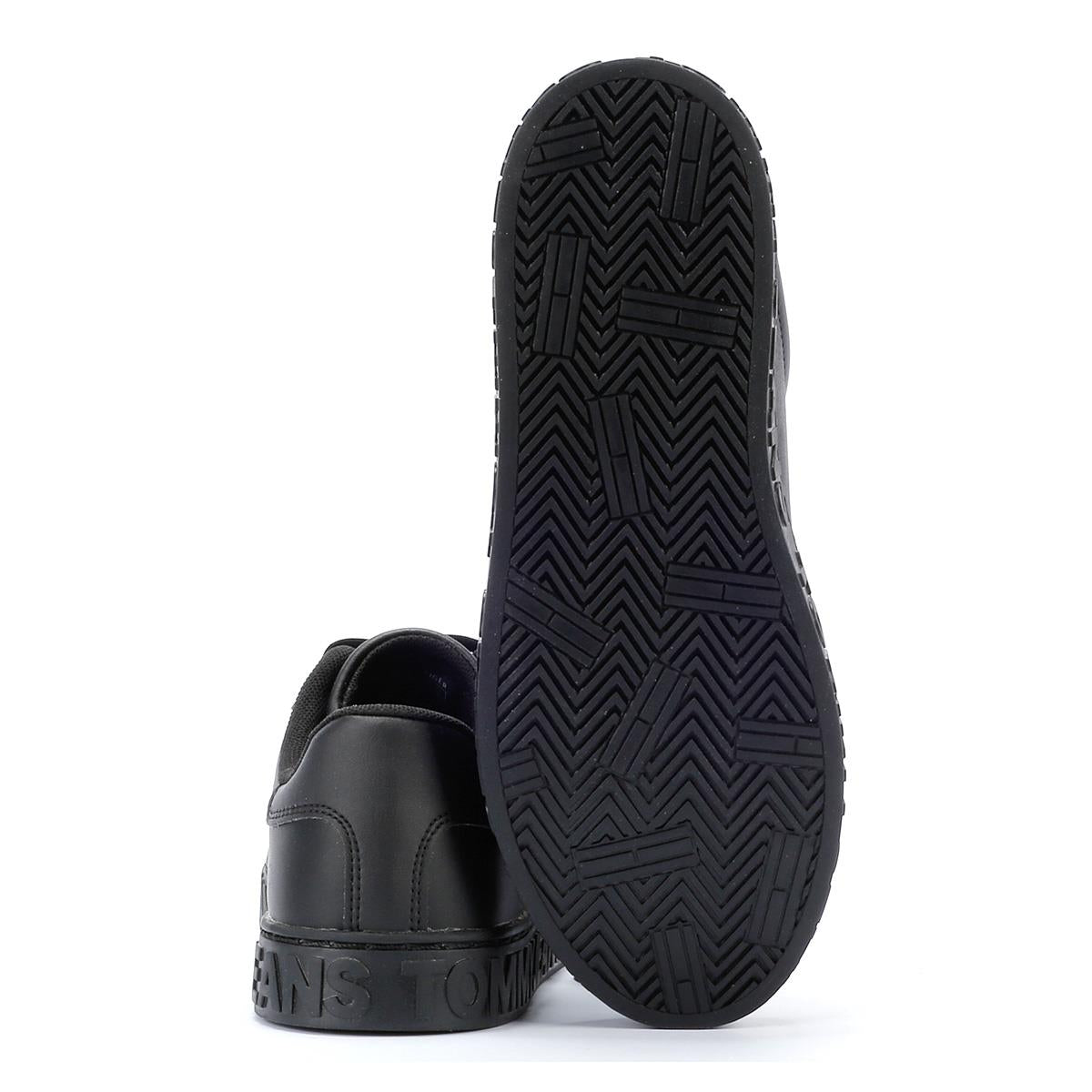Tommy Hilfiger Cool Sneaker Baskets En Cuir Noir Pour Femmes