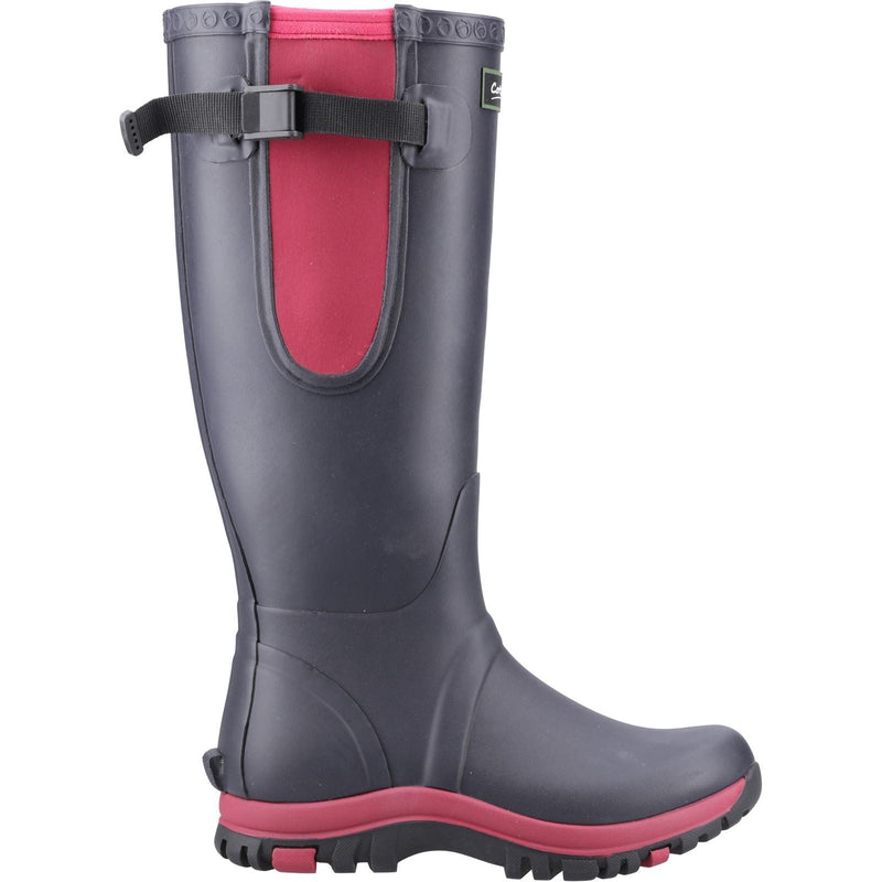 Cotswold Milton Bottes En Caoutchouc Pour Femmes Bleu Marine/Rose