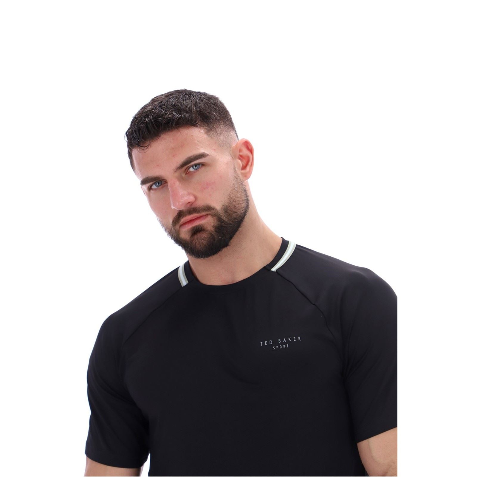 Ted Baker Sport HARRISON TBMTA251 T-Shirts De Sport Actifs Pour Hommes En Polyester Noir
