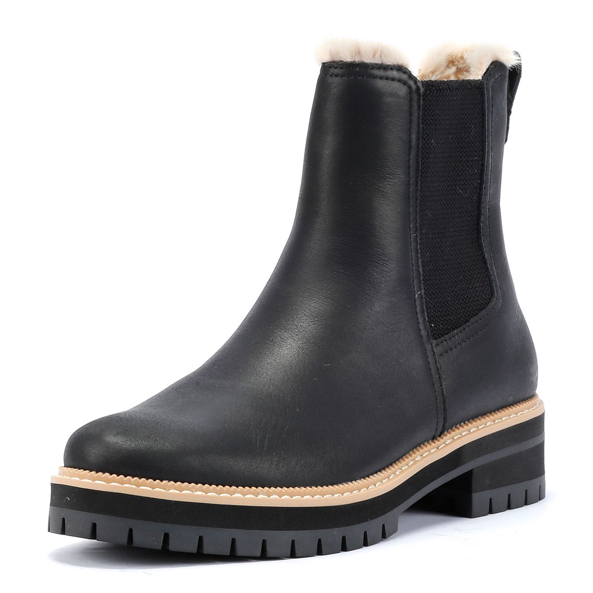 TOMS Bennet Bottes Noires En Cuir Pour Femmes