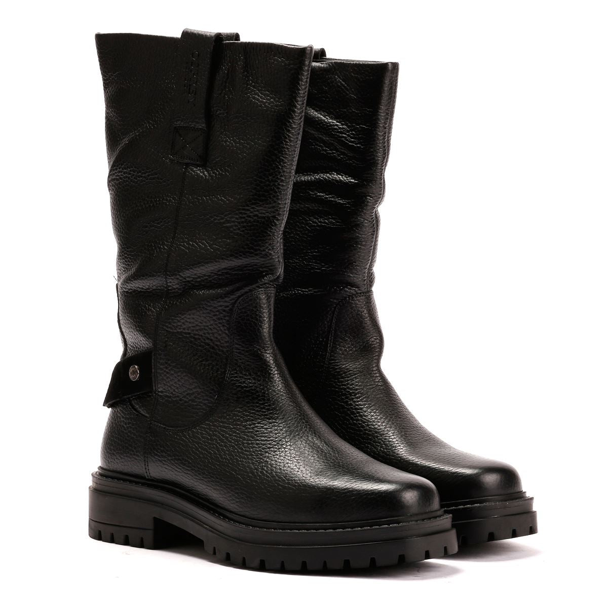 Osprey London The Gabarron Bottes Noires En Cuir Pour Femmes