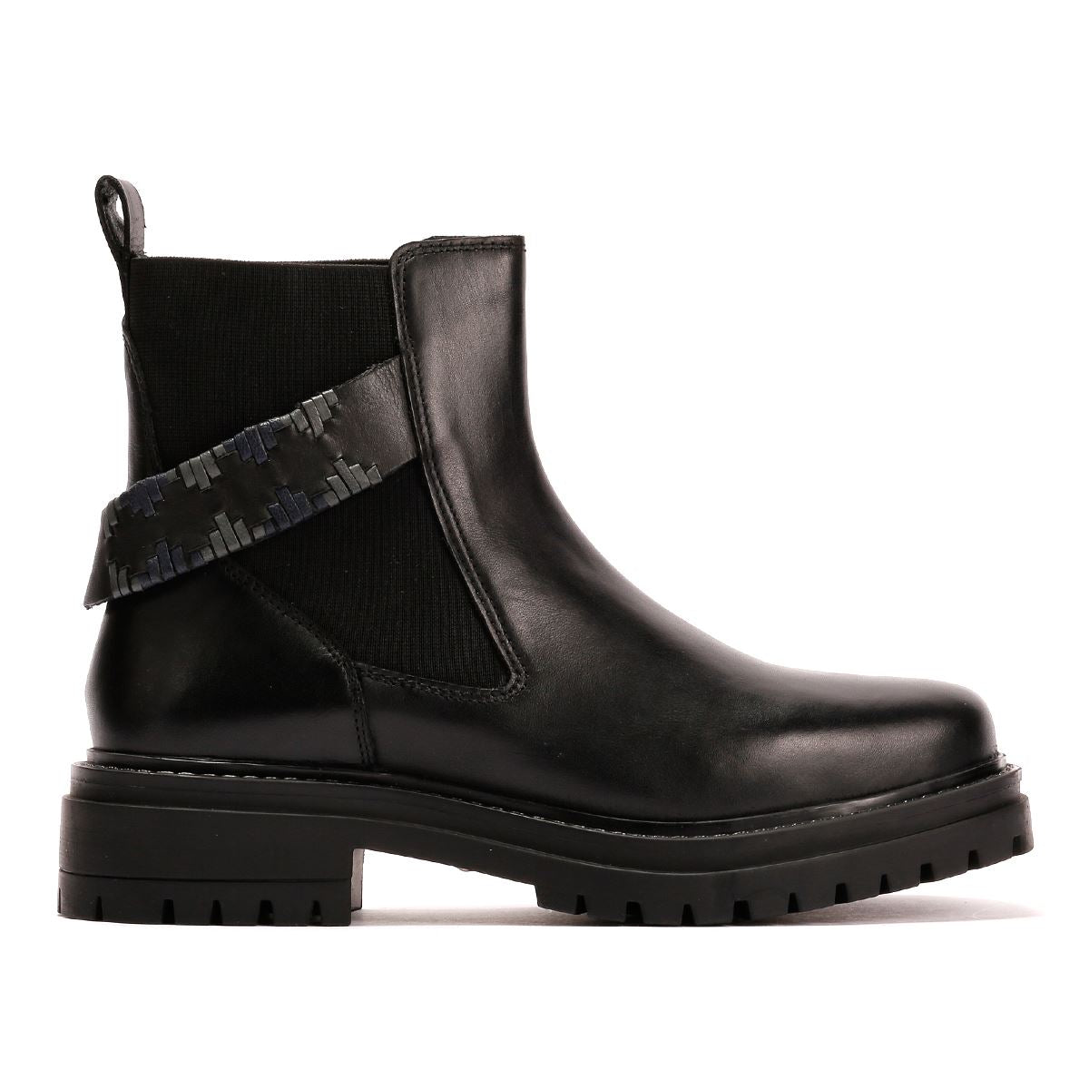 Osprey London The Guildford Chelsea Bottes Noires En Cuir Pour Femmes