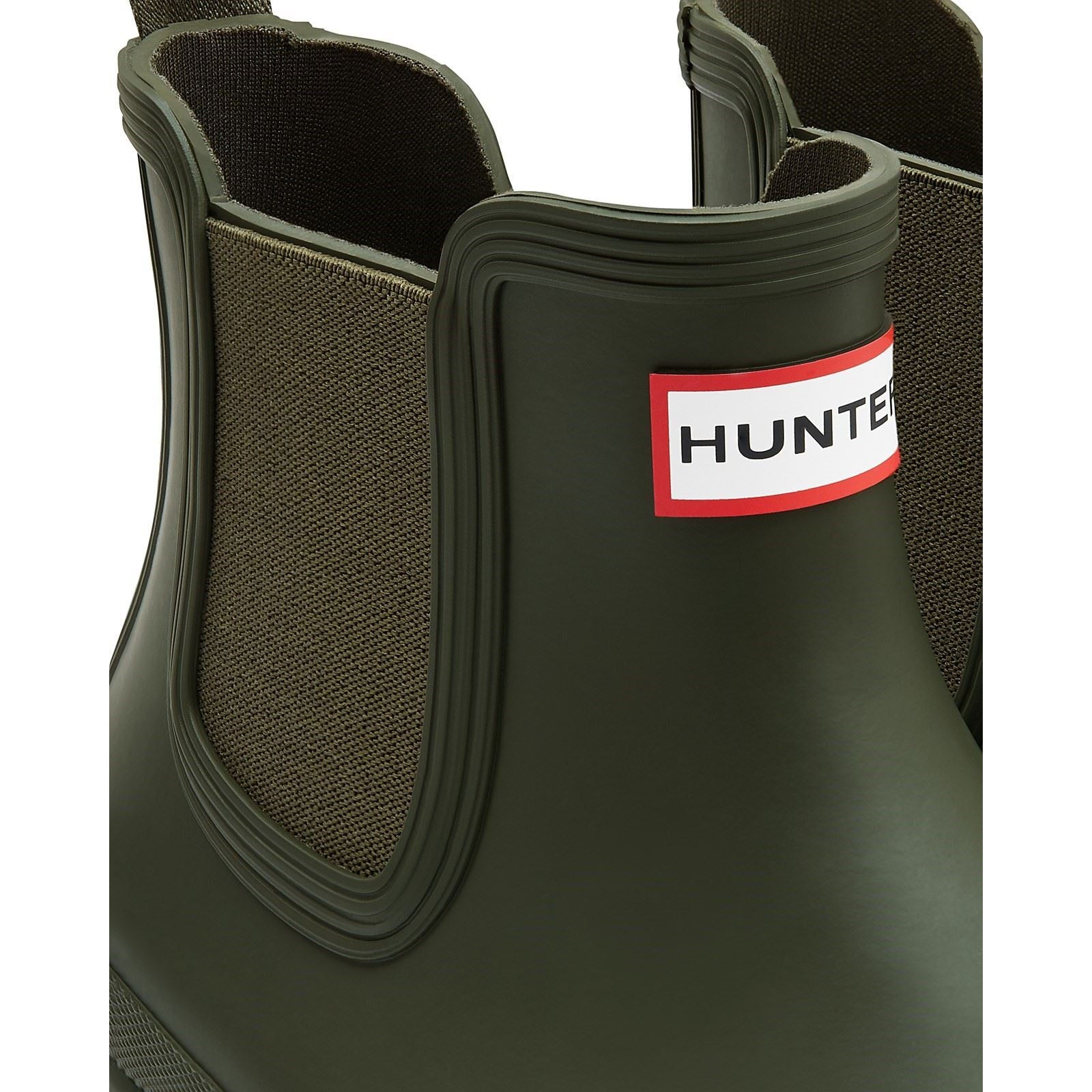 Hunter Original Chelsea Bottes En Caoutchouc Pour Hommes, Couleur Olive Foncé