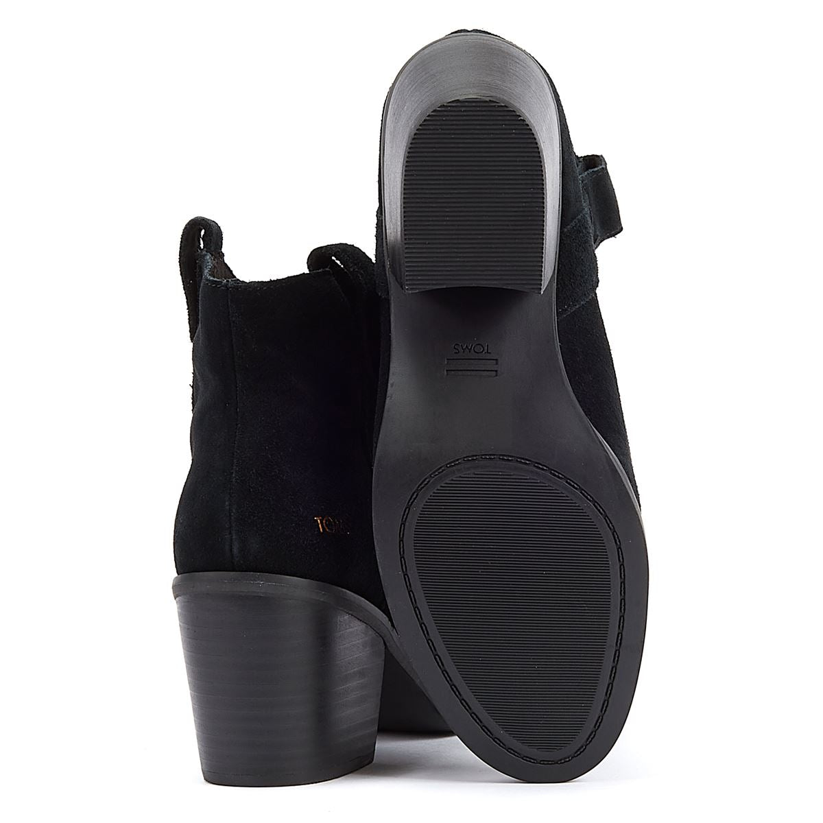 TOMS Bottes Noires En Daim Constance Pour Femme