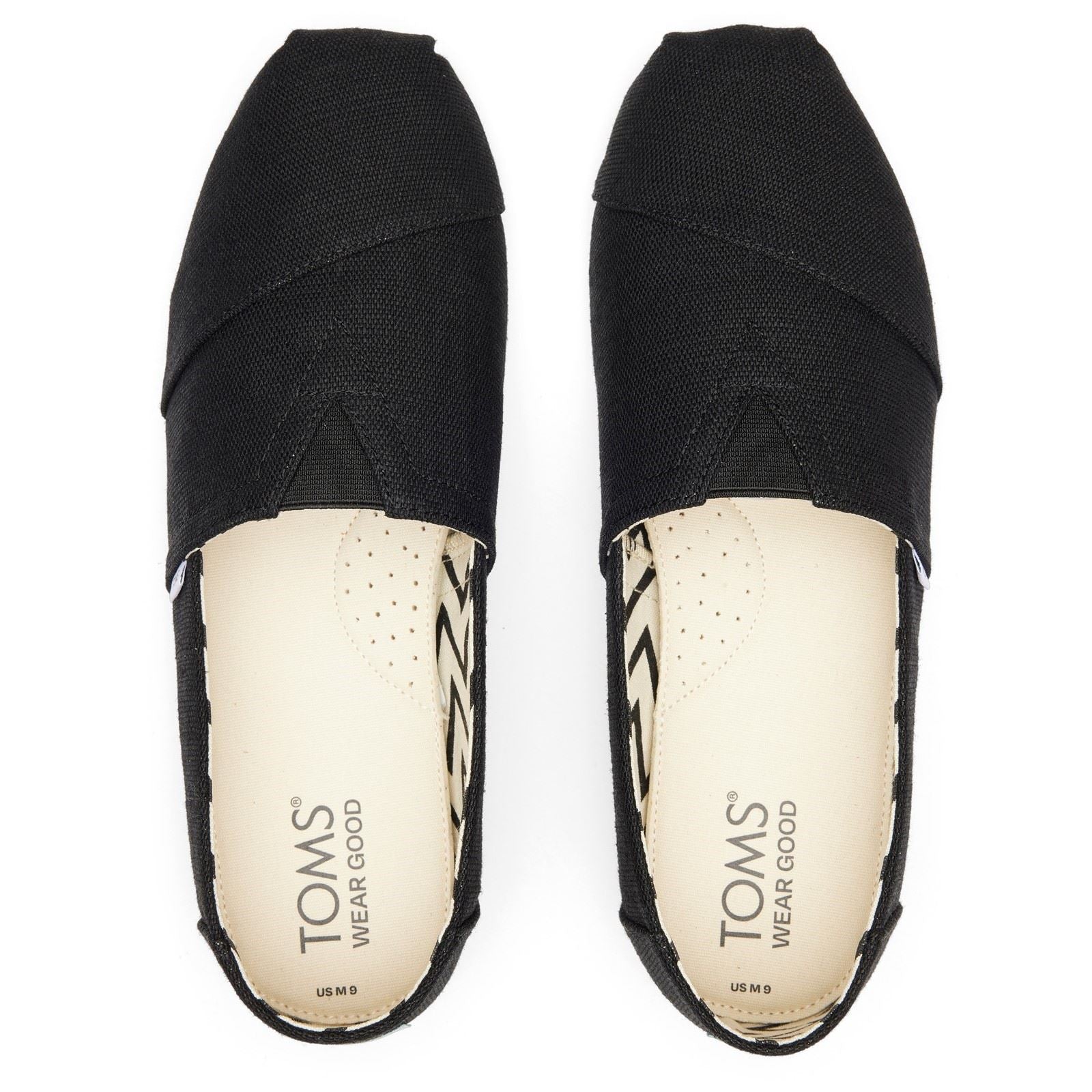 TOMS Alpargata Classic Espadrilles Noires En Coton Pour Hommes