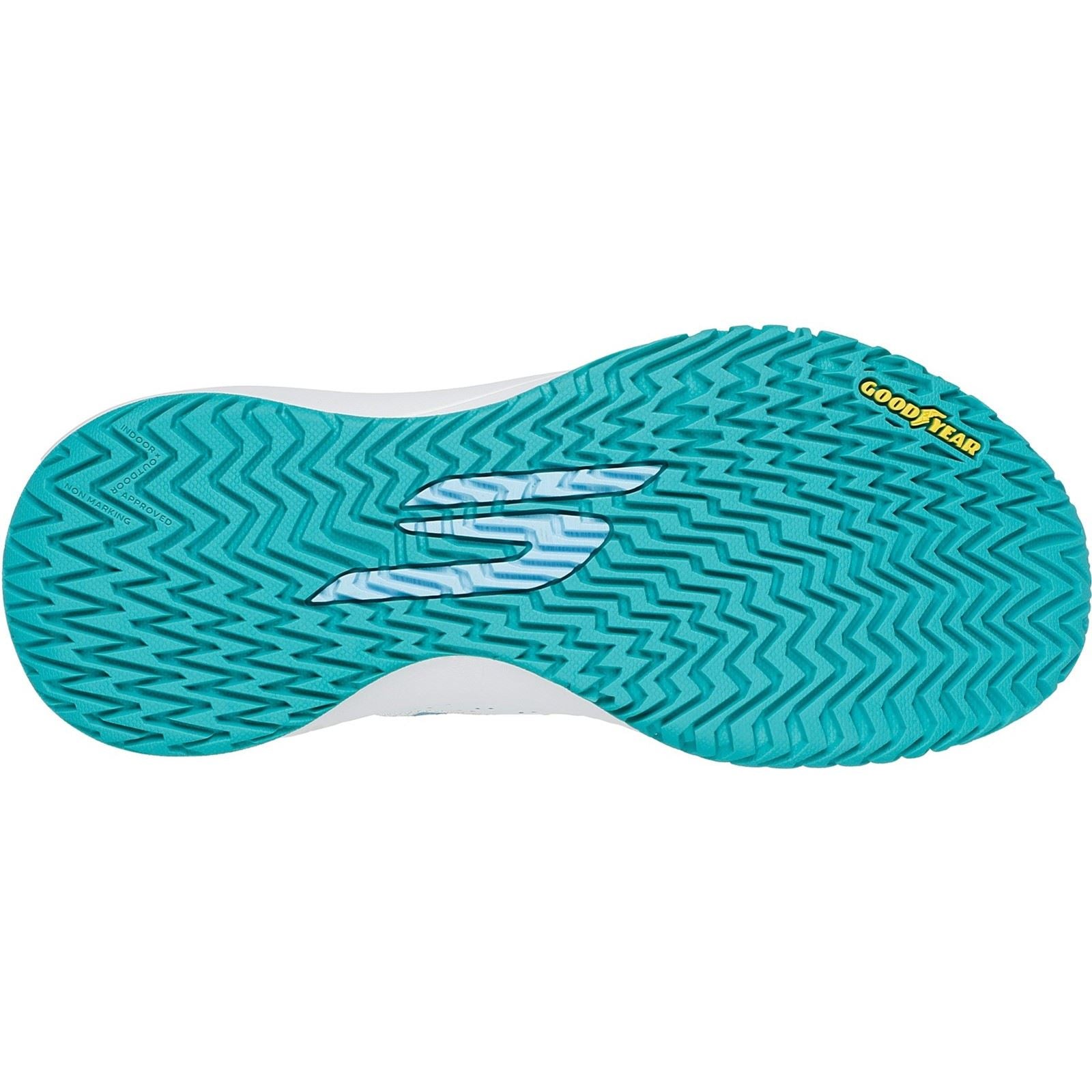 Skechers Performance Viper Court Rally Sneakers En Cuir Viper Court Rally Pour Femme Blanc/bleu Clair
