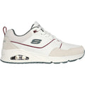 Skechers Uno Retro One Baskets Pour Hommes En Cuir Blanc/Gris