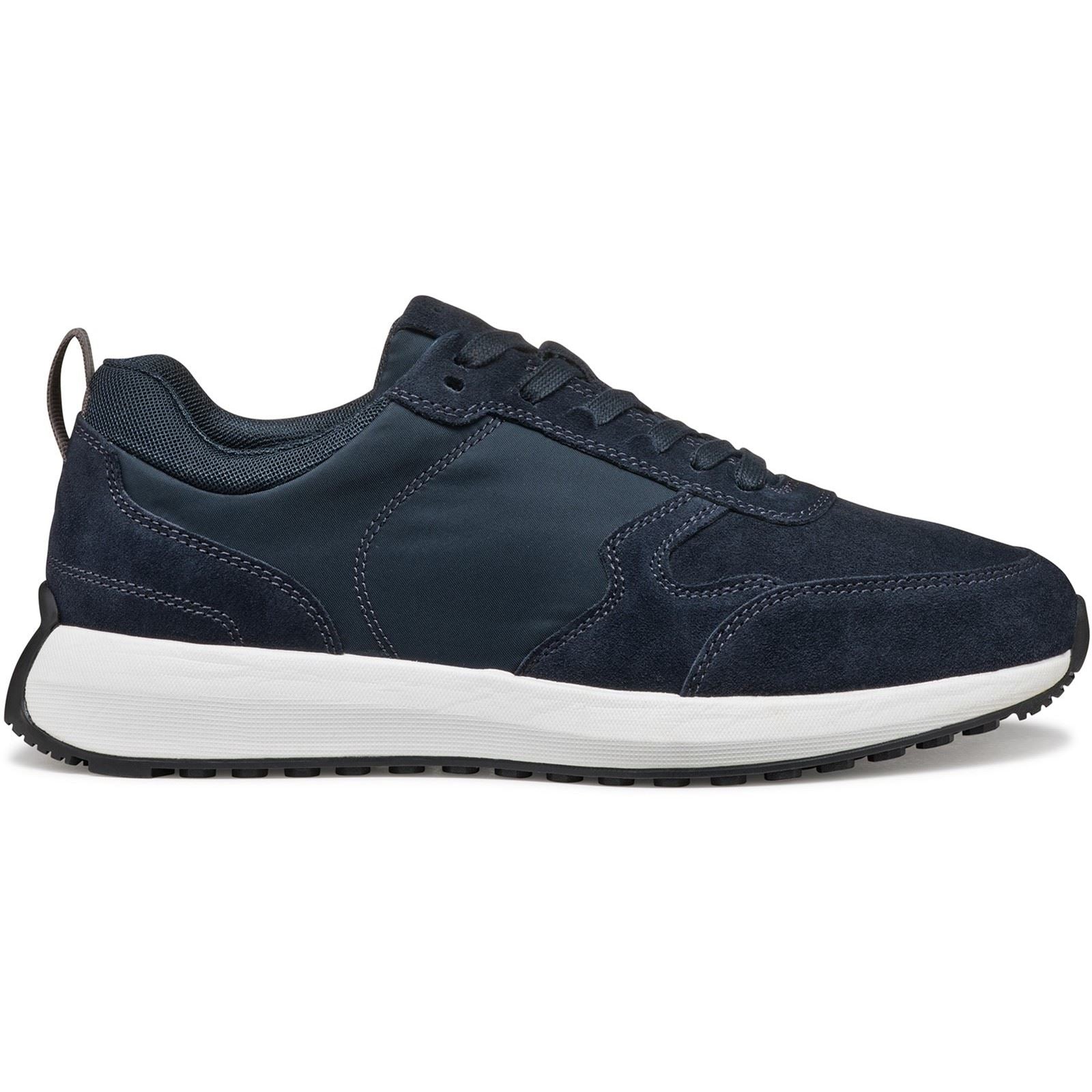 Geox U VOLPIANO Chaussures De Sport Pour Homme En Cuir Bleu Marine