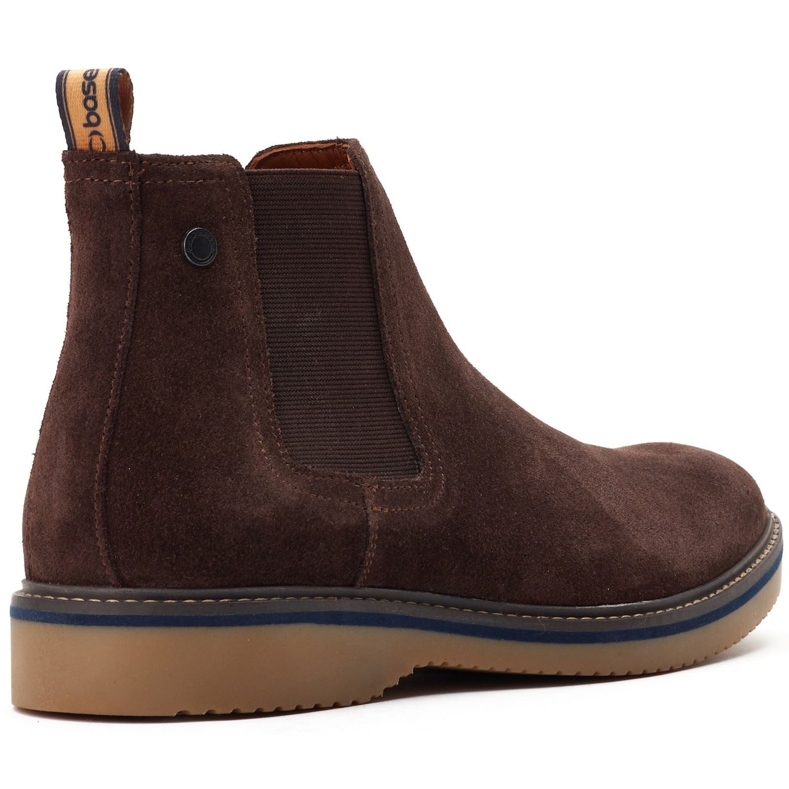 Base London Hooper Bottes En Cuir Pour Hommes Marron Foncé