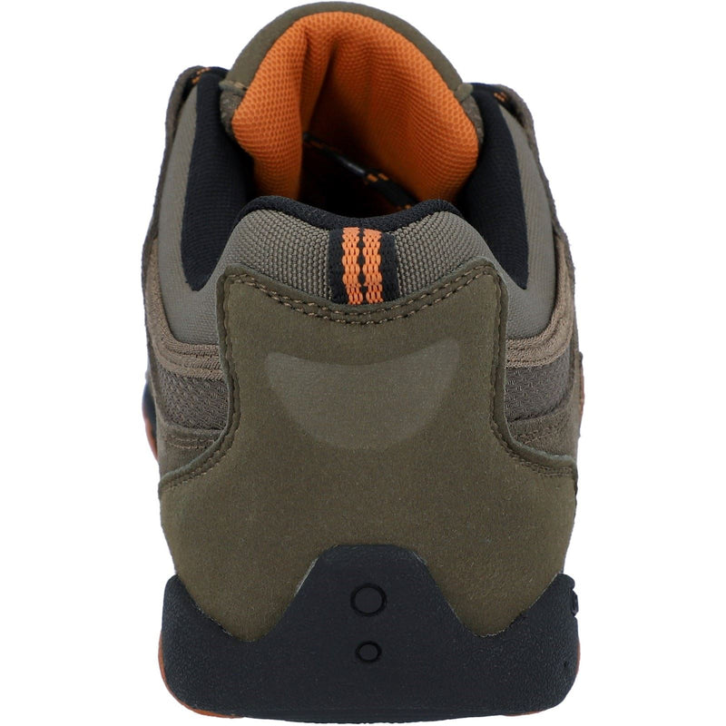 Hi-Tec Quadra II Chaussures De Randonnée Pour Hommes En Daim Taupe/orange Brûlé