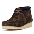 Clarks Originals Bottes Pour Femmes En Noir/Kaki À Motif Floral Wallabee