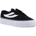 Superga 3041 Revolley Colorblock Platform Baskets Pour Femmes En Cuir Noir/Blanc