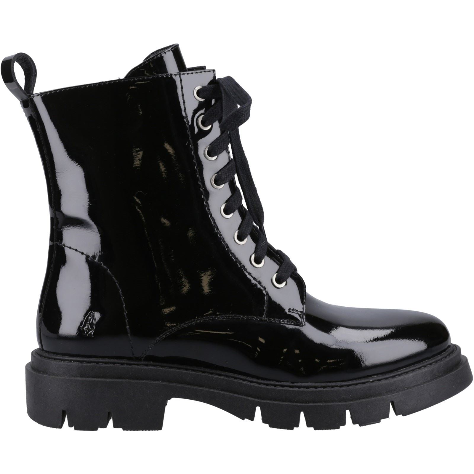 Hush Puppies Rhea Bottes En Cuir Noires Pour Femmes
