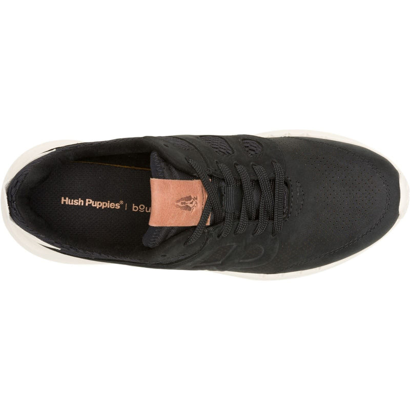 Hush Puppies Seventy8 Runner Baskets Noires En Daim Pour Femmes
