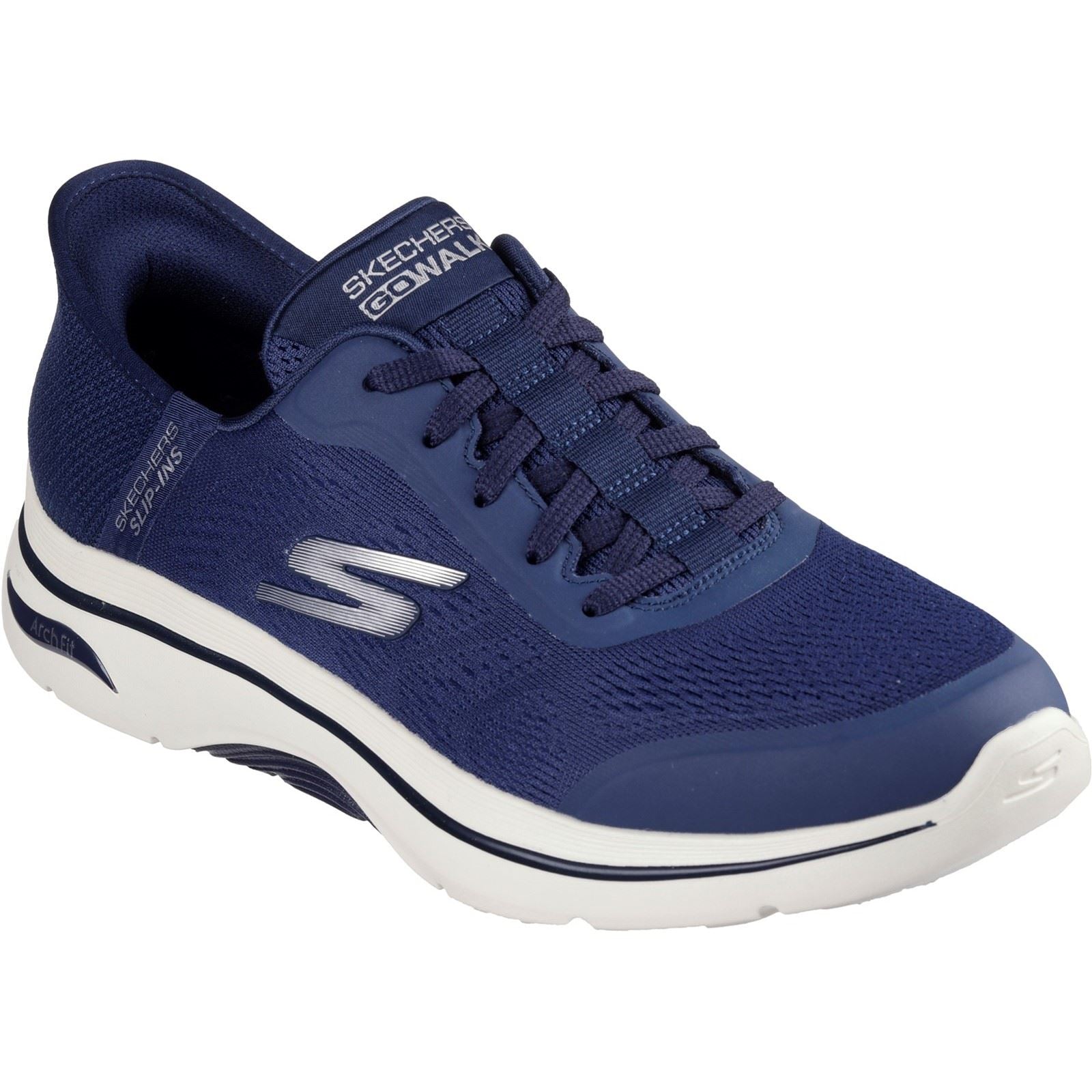 Skechers Arch Fit 2.0 Simplicity 2 Baskets Homme En Toile Bleu Marine