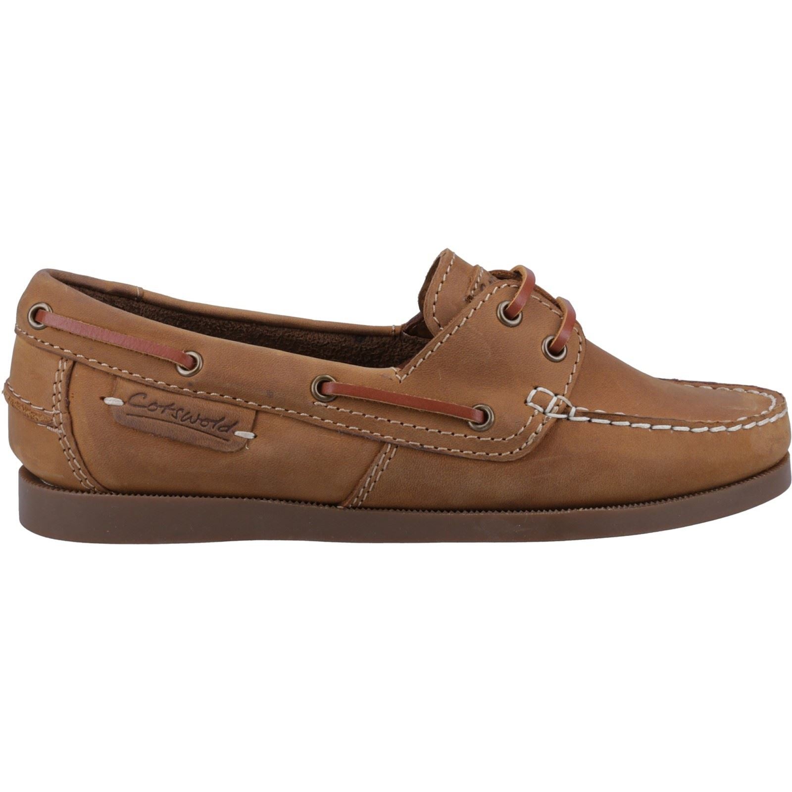 Cotswold Waterlane Chaussures Bateau En Cuir Pour Femmes Couleur Chameau