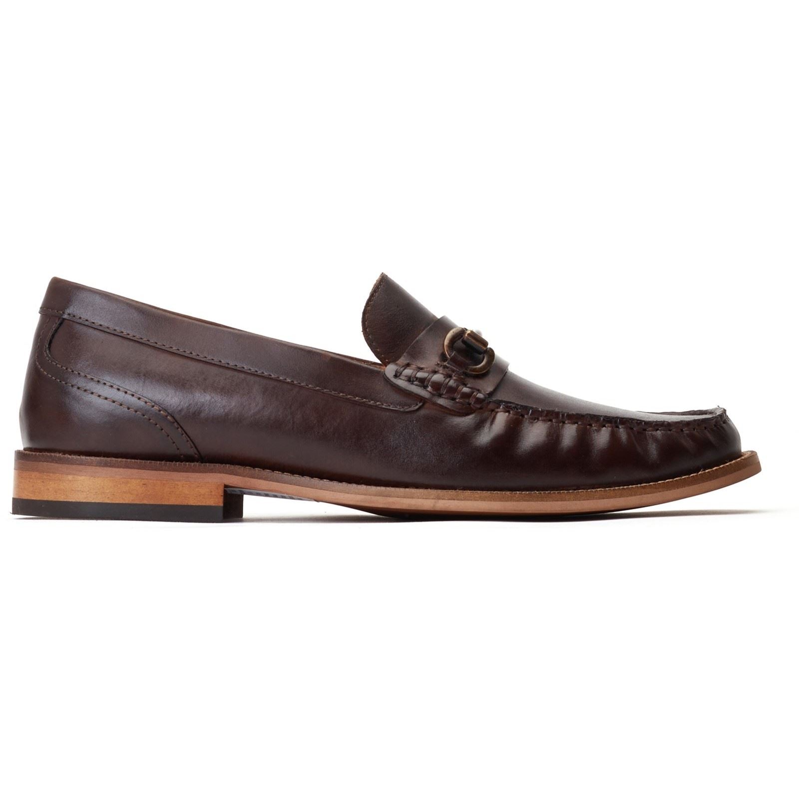 Base London Madison Chaussures À Enfiler Pour Hommes En Cuir Brûlé