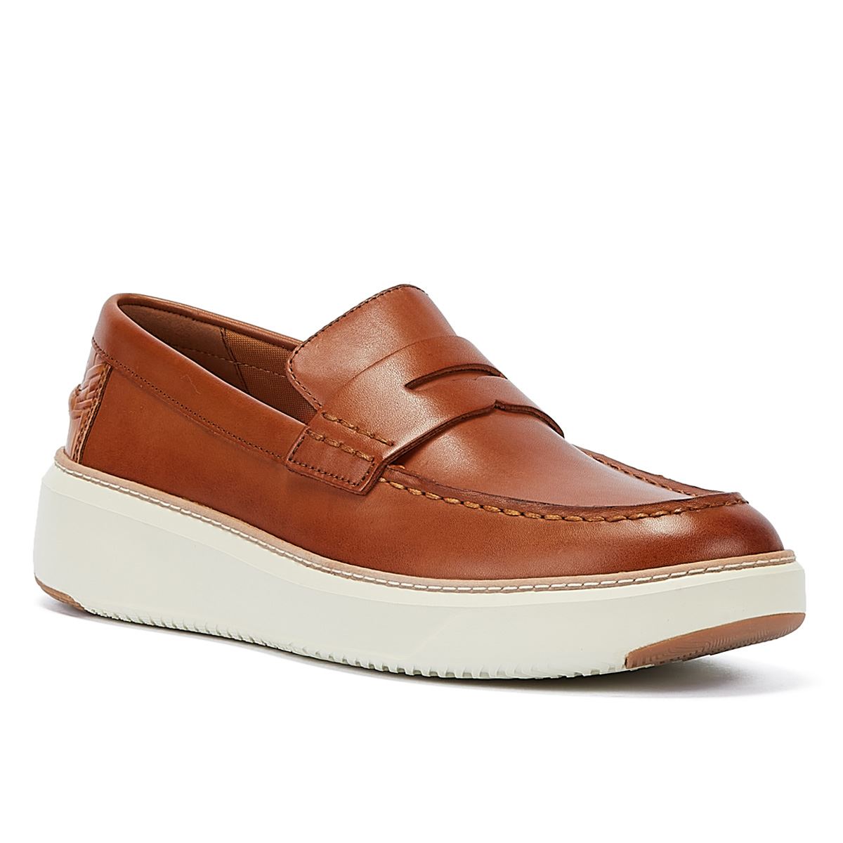 Cole Haan Mocassins En Cuir Pour Hommes Couleur Brune