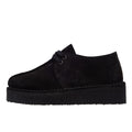 Clarks Chaussures Confort Femme En Daim Noir À Talon Compensé Trek Originals