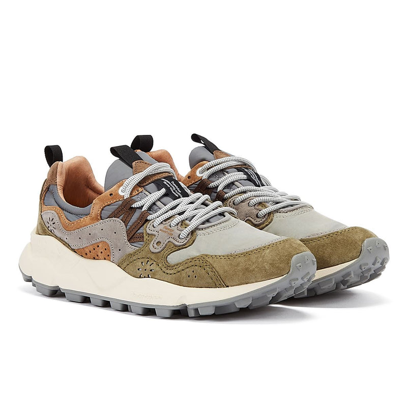 Flower Mountain Baskets Grises Pour Hommes En Daim Yamano