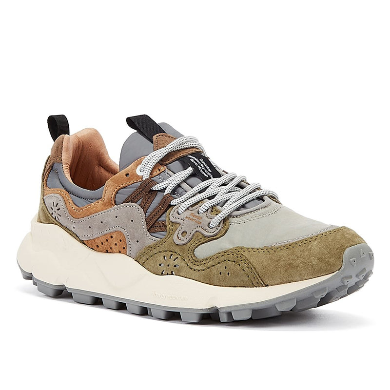 Flower Mountain Baskets Grises Pour Hommes En Daim Yamano