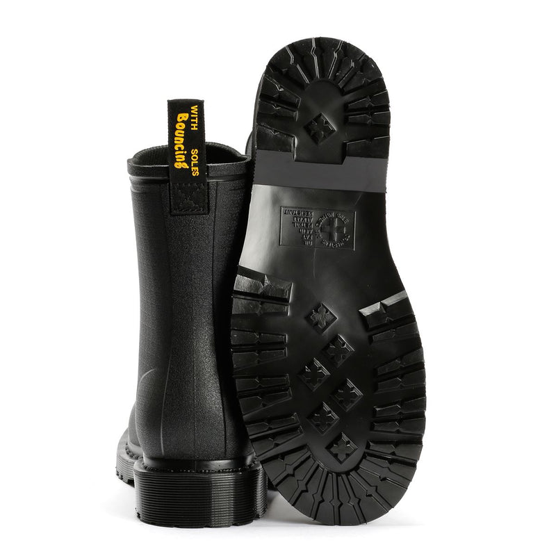 Dr. Martens 1460 Rain Pull On Bottes En Caoutchouc Noires