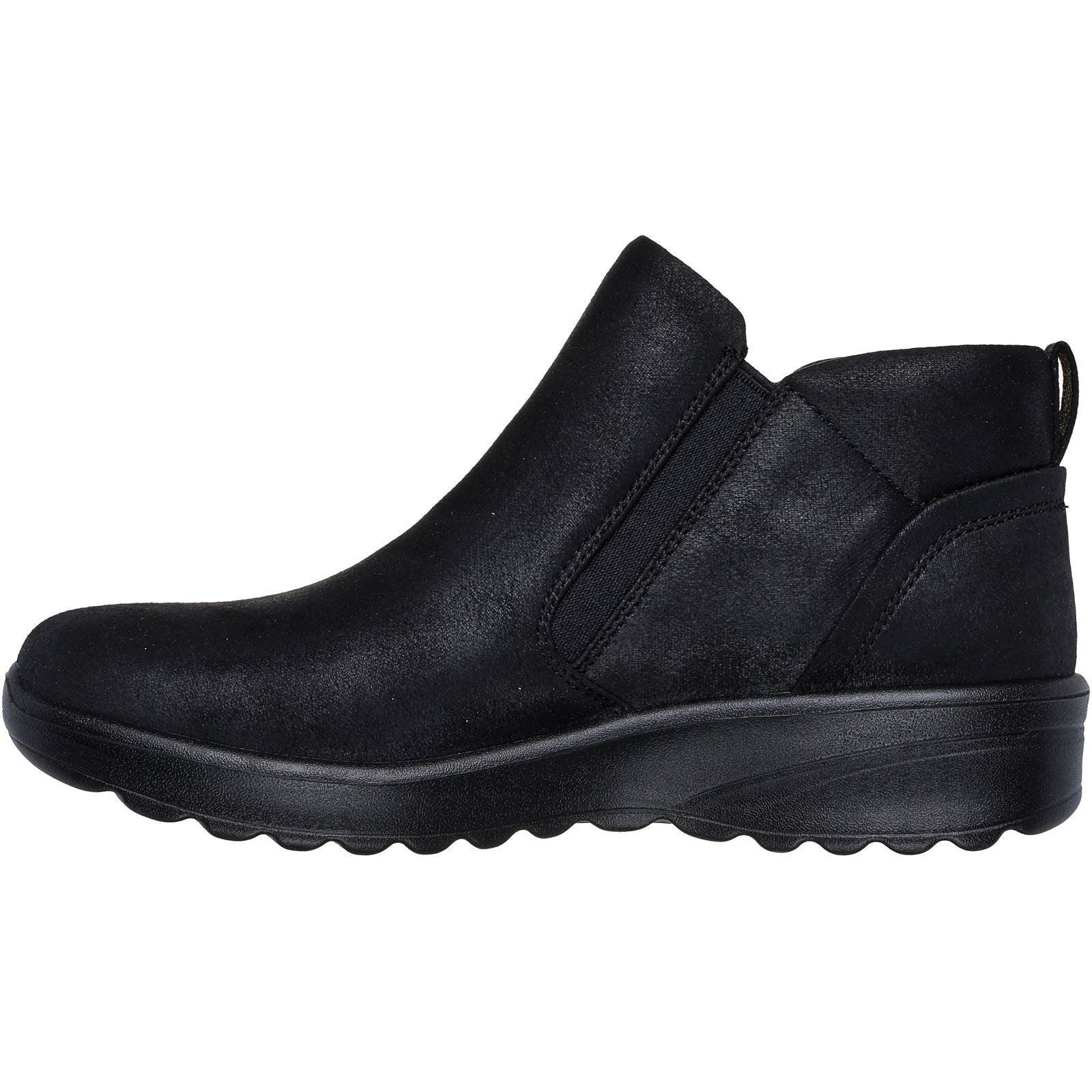 Skechers Lovely Vibe Fall In Bloom Chaussures De Cheville Noires D'hiver Pour Femmes En Textile