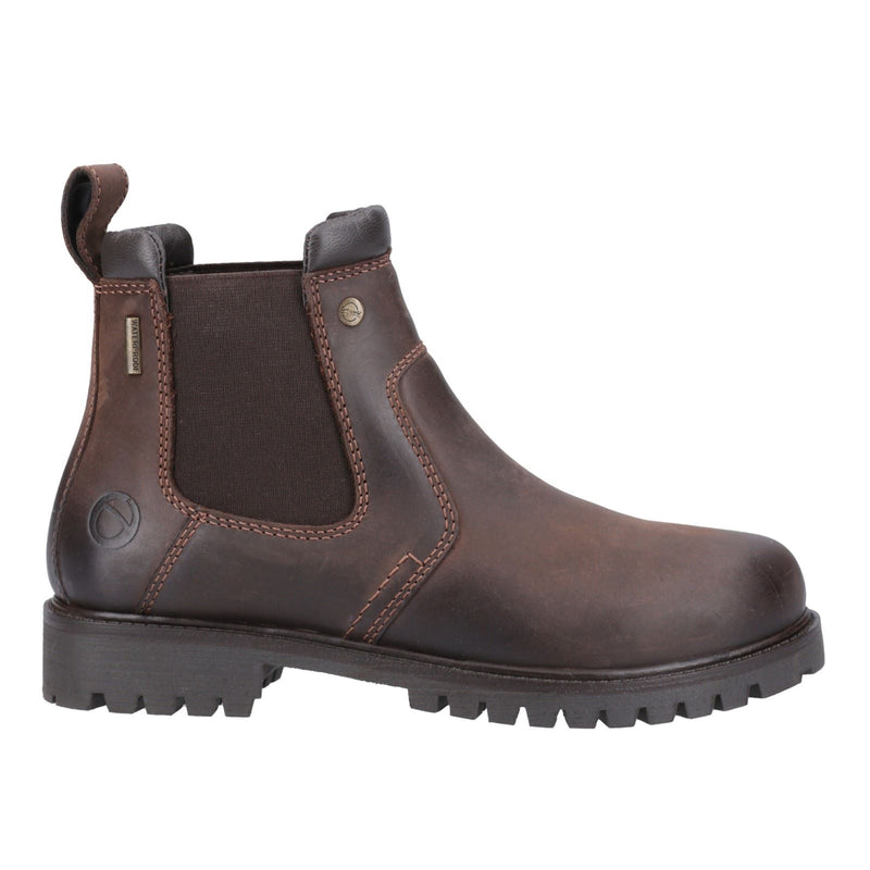 Cotswold Pamington Bottes Chelsea Plates Pour Femmes En Cuir Marron
