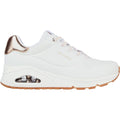 Skechers Uno Shimmer Away Baskets Blanches Pour Femmes En Matière Synthétique