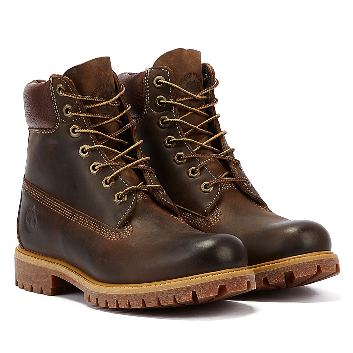 Timberland 6 Pouces Premium Cuir Vintage Hommes Marron