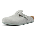 Birkenstock Boston Sabots Gris En Daim