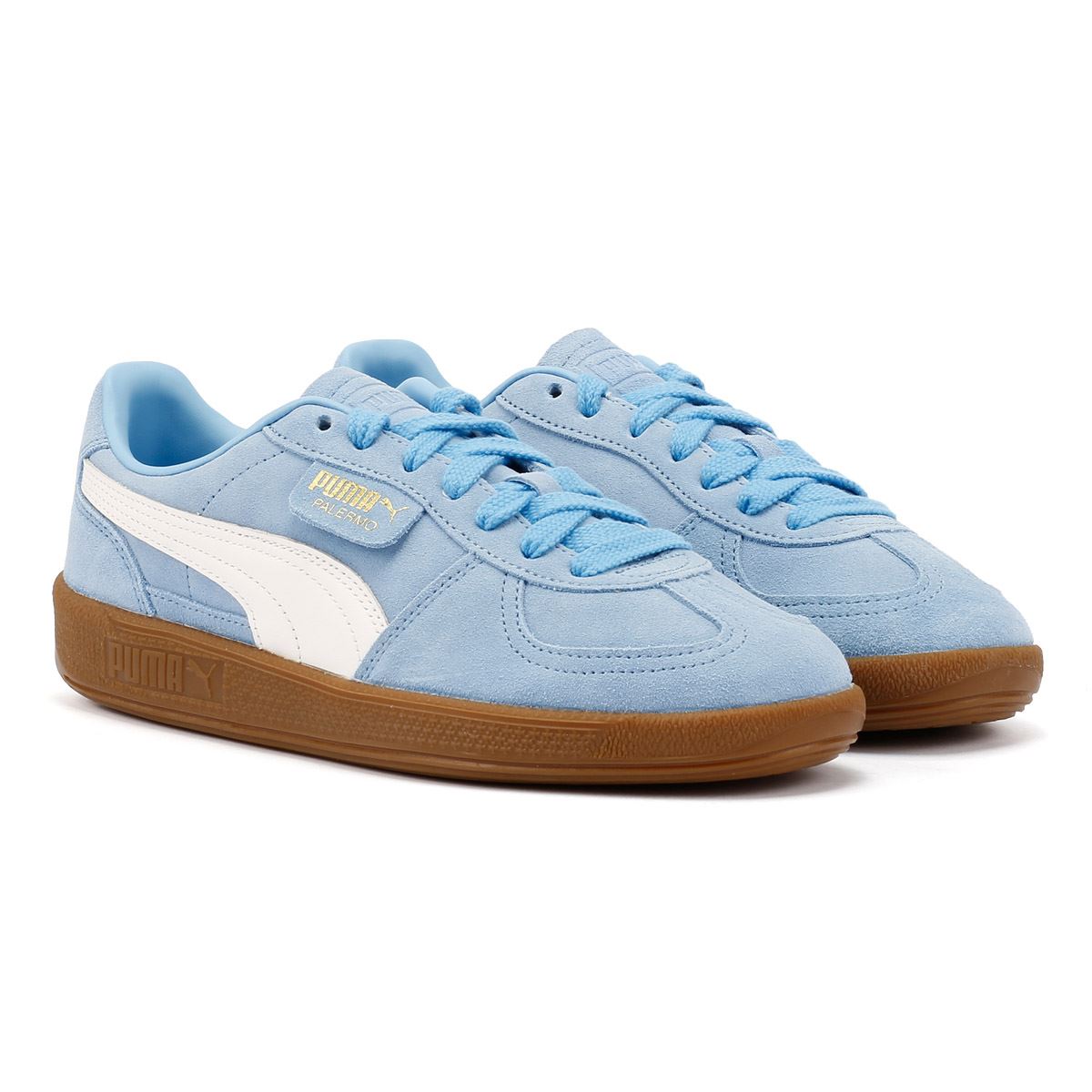 Puma Palermo Baskets Bleues En Cuir