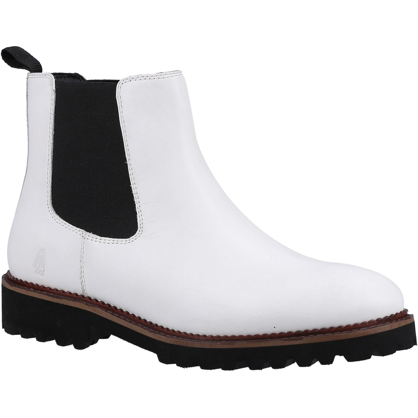 Hush Puppies Gwyneth Chelsea Bottes Blanches En Daim Pour Femme