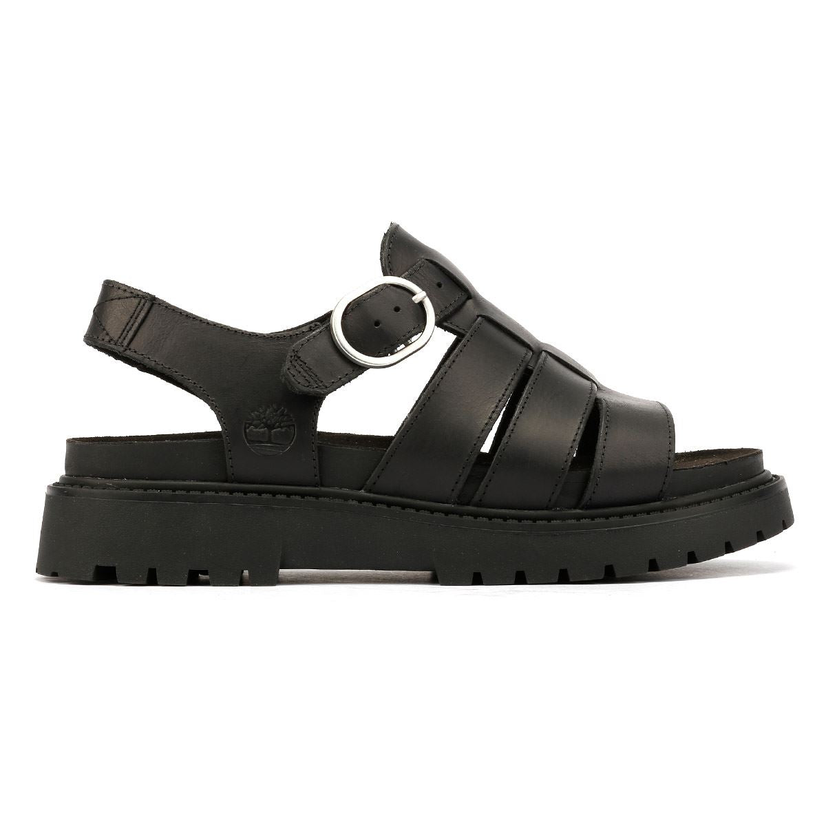 Timberland Clairemont Way Fisherman Sandales Noires Pour Femmes En Cuir