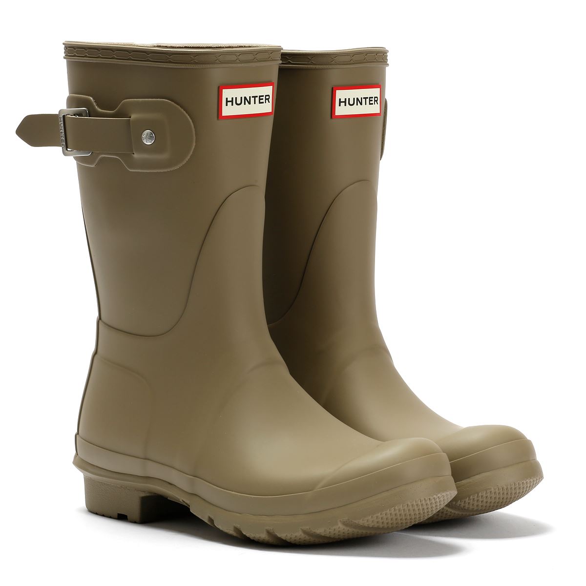 Hunter Original Short Bottes En Caoutchouc Brunes Pour Femmes